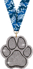 Glitter Paw Medal- Silver [MGPAW3-S]