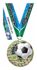 Soccer Blasting Stars Medal - 2.25 inch [MSSB2-SC]