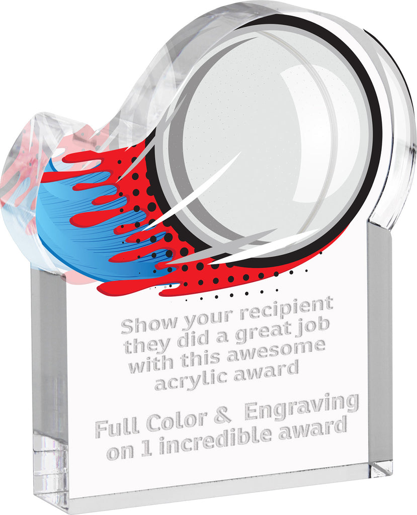 Ping Pong Splatters Acrylic Award- 4x5 inch [ASLM-45-PNGPN-Q]