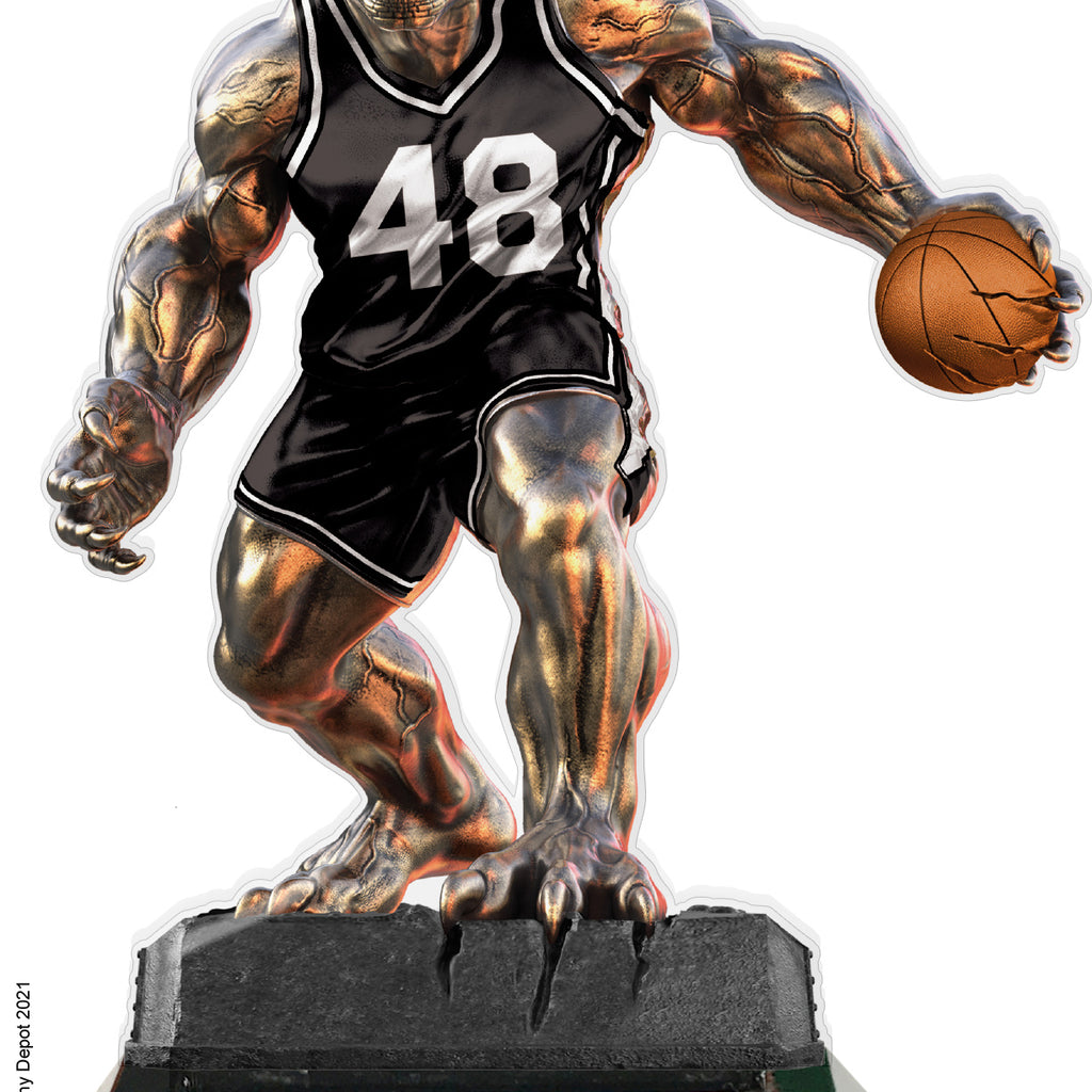 Beast Basketball Choose Your Number Acrylic Trophies - Black