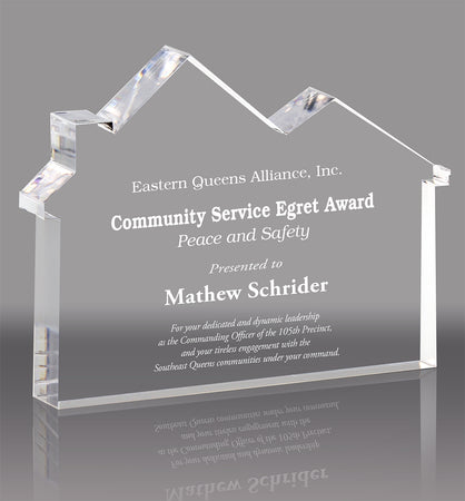 Acrylic Real Estate/Home Award - 5.5 x 4 inch [AHSE-5-Q]