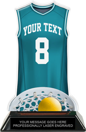 Lacrosse Female Jersey Colorix-T Acrylic Trophy- Teal [TACR7-JSY-LC-TEAL-F-Q]