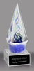 Arrow Shaped Art Glass Award with Frosted Glass Accent 7