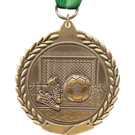 Soccer 1.75 inch Wreath Framed Diecast Medal [M201-SC]