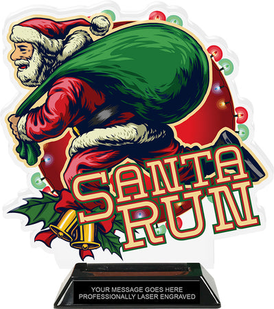Santa Run Colorix-T Acrylic Trophy - 8.25 inch [TACR8-SNTRN1-Q]