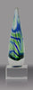 Blue and Green Teardrop Art Glass Award 8