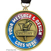 Custom 3 inch Eclipse Insert Medal - Victory Torch [MXEL1-VY]