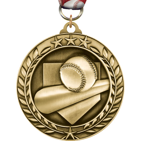 Baseball 1.75 inch Dimensional Medal [MSW1-BS]