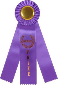 Grand Prize Triple Streamer Rosette Ribbon [R10R3-GRDPRZ]