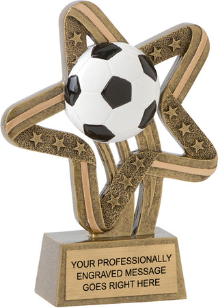 Soccer Stars and Stripes Resin Trophy [RCSS-SC]