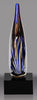 Teardrop-Shaped Art Glass with Sapphire & Bronze Highlights [AGM45]