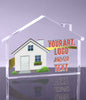 1 inch Thick Acrylic Single Gable Real Estate/Home Award - 6 x 8.375 inch Color [ATHS1G6-FC-Q]