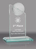 Jade Glass Peak Golf Award - 6.5 inch [JGPGLF6]