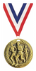 Cross Country Running Female 2.75 inch Blade 3D Diecast Medal [MBD2-CCF]