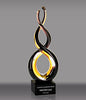 Black & Gold Art Glass Twist - 9.75 inch [AGC22]