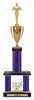 Two-Post Trophy w/ Rectangle/Oval Center Column w/ Cup [T3MC30]