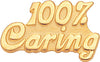 100% Caring Gold Pin [PCM-EMP-343]