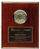 Rosewood Stained Piano Finish Plaque with Clock [CLKRPR8]