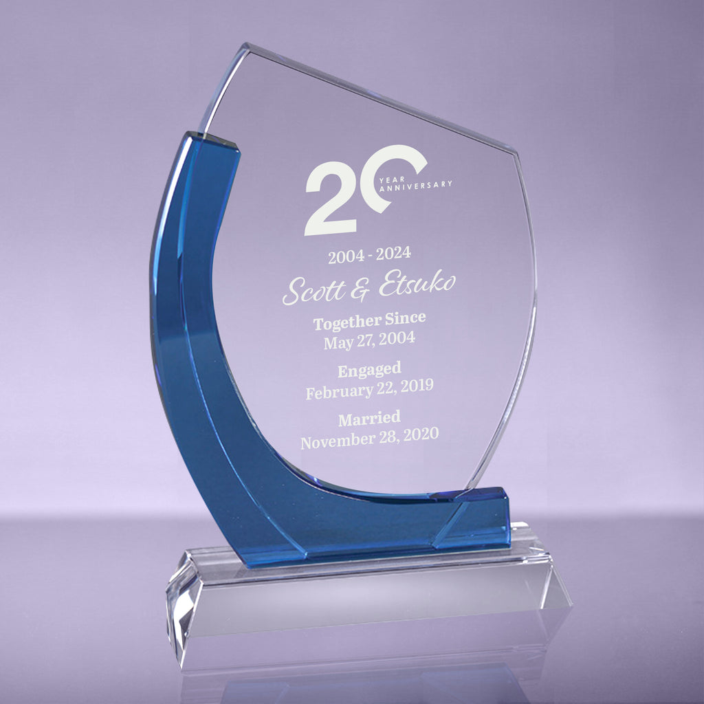 Chesapeake Crystal Awards with Sapphire Blue Highlights