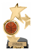 Basketball Triple Star Spinning Trophy [TTSS9-BK]