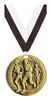 Cross Country Running Female 2.75 inch Blade 3D Diecast Medal [MBD2-CCF]
