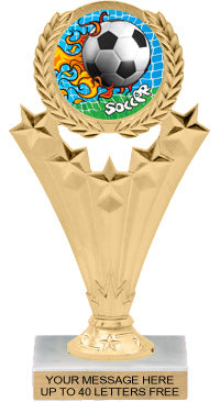 5 Star Wreath Color Insert Trophy [Ti-M501]