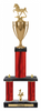 Two-Post Trophy w/ Rectangle/Oval Center Column w/ Cup [T3MC36]