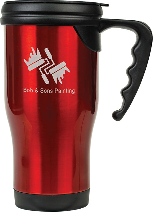 14 oz Laserable Travel Mug- Red [JCTM14-062]