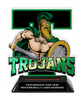 Trojans Mascot Colorix-T Acrylic Trophy- 8.25 inch [TACR8-MSCT-TJN-Q]