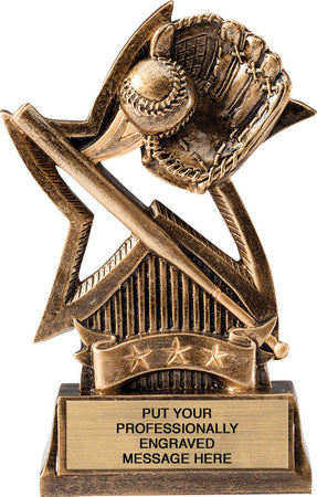 Baseball Sweeping Star - 6" Trophy [RM16STR-BS]