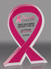 Custom Pink Awareness Ribbon Acrylic Award - 5 inch [ATRIB-PNK-5-FC-Q]