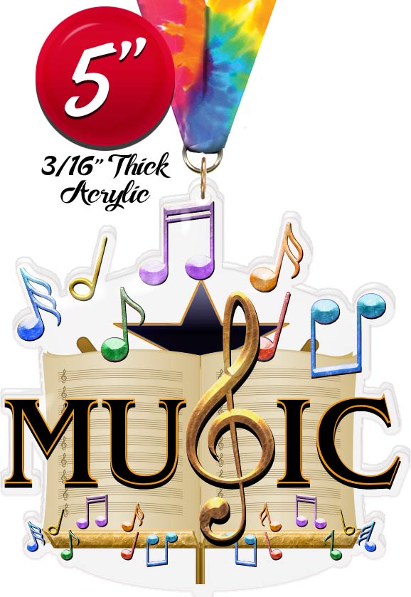 Music Colorix-M Acrylic Medal [MACR5-MC-Q]