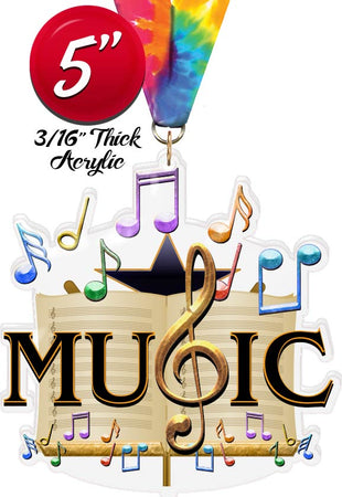 Music Colorix-M Acrylic Medal [MACR5-MC-Q]