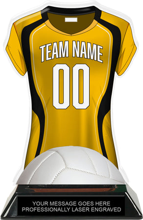 Volleyball Jersey Colorix-T Acrylic Trophy- Gold [TACR7-JSY-VB-GLD-Q]