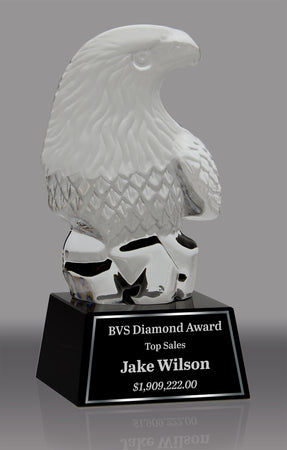 Crystal Eagle Bust Award on Black Crystal Base [CF17-6-7-EG-X]