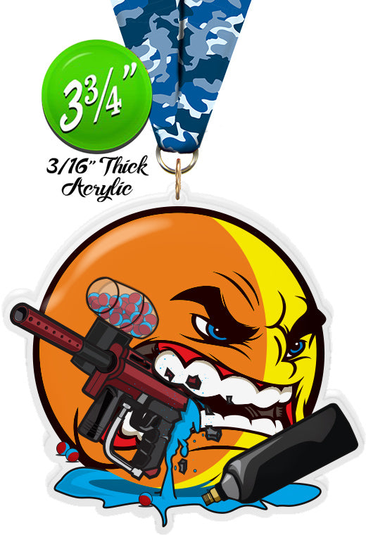 Paintball Krunch Colorix-M Acrylic Medal [MACR375-KRCH-PB-Q]
