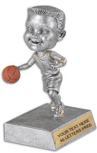 Basketball Double Bobble Resin Trophy - Male [DBH-BKM]