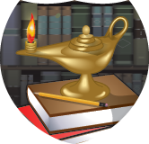 Education Lamp of Knowledge Shield Insert [SH-3716]