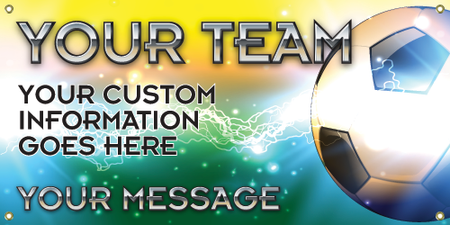 Soccer Vinyl Banner- Lightning [VB-SC-LGT]