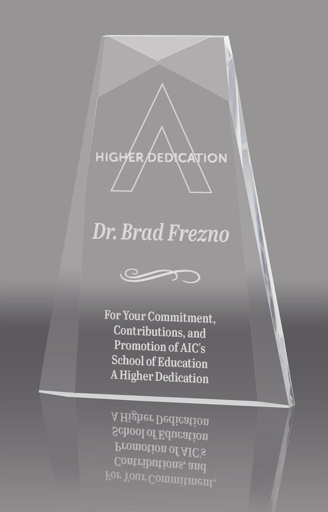 Faceted Acrylic Wedge - Clear 6 inch [ARFW-6-CLR]