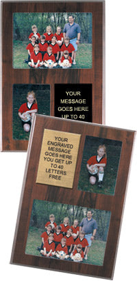 Vertical Double Photo Plaque [PP913]
