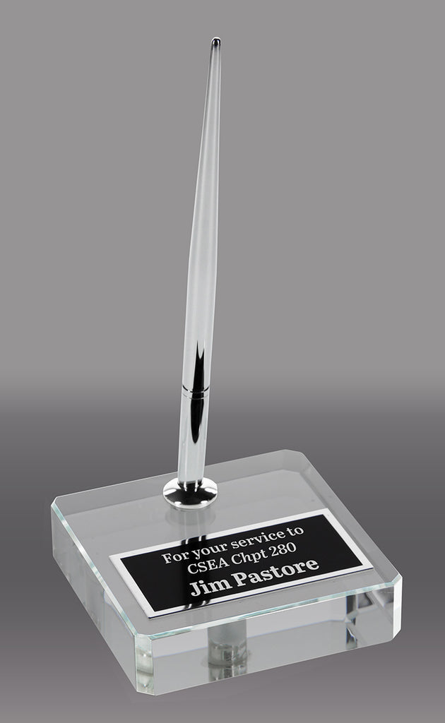 Pen Set with Clear Glass Base [CPS82PN]
