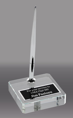 Pen Set with Clear Glass Base [CPS82PN]