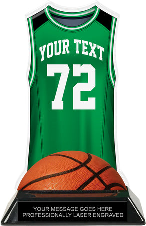 Basketball Jersey Colorix-T Acrylic Trophy- Green [TACR7-JSY-BK-GRN-Q]