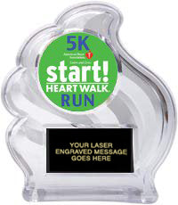 Krystal Clear Wave Ice Award w/ Custom Insert [iXWAV]