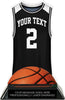Basketball Jersey Colorix-T Acrylic Trophy - Black [TACR7-JSY-BK-BLK-Q]