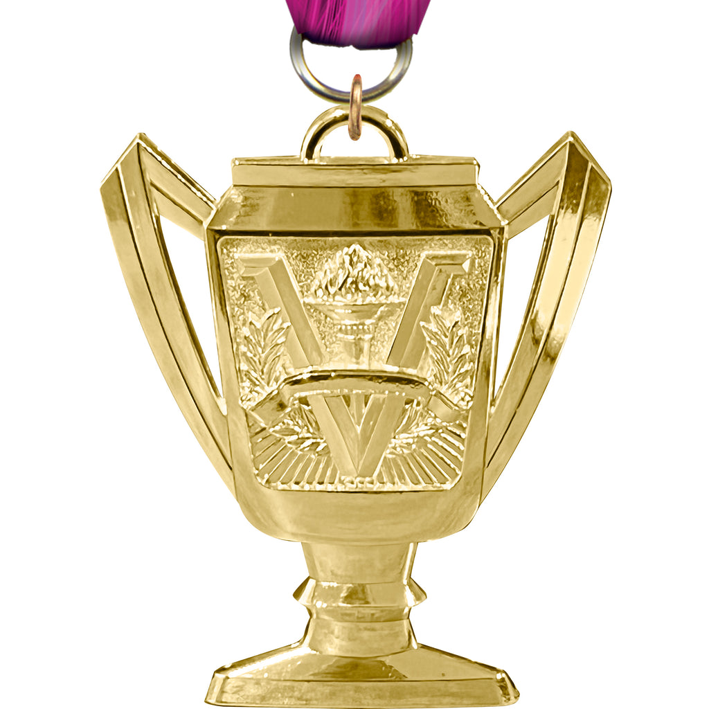 Victory Bright Gold Trophy Cup Medal [MTM27-VY]