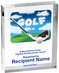 Golf Vibrix Acrylic Award [ACB45V-GL]