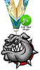 Bulldog Mascot Colorix-M Acrylic Medal [MACR375-BLDG-Q]