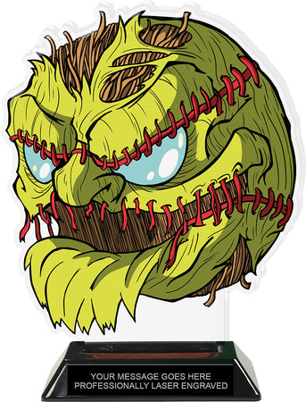 Exclusive Softball Zomball Colorix-T Acrylic Trophy - 8.25 inch [TACR8-ZMBL-SB-Q]